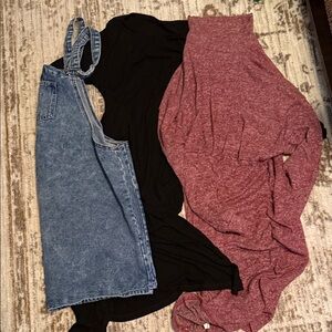 SHEIN Black, Blue, and Red Dresses